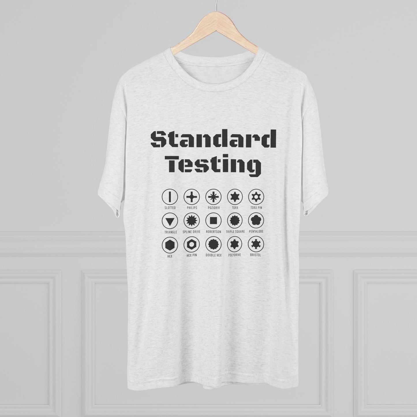 Standard Testing "Drill Bits" Tri-Blend Crew Tee