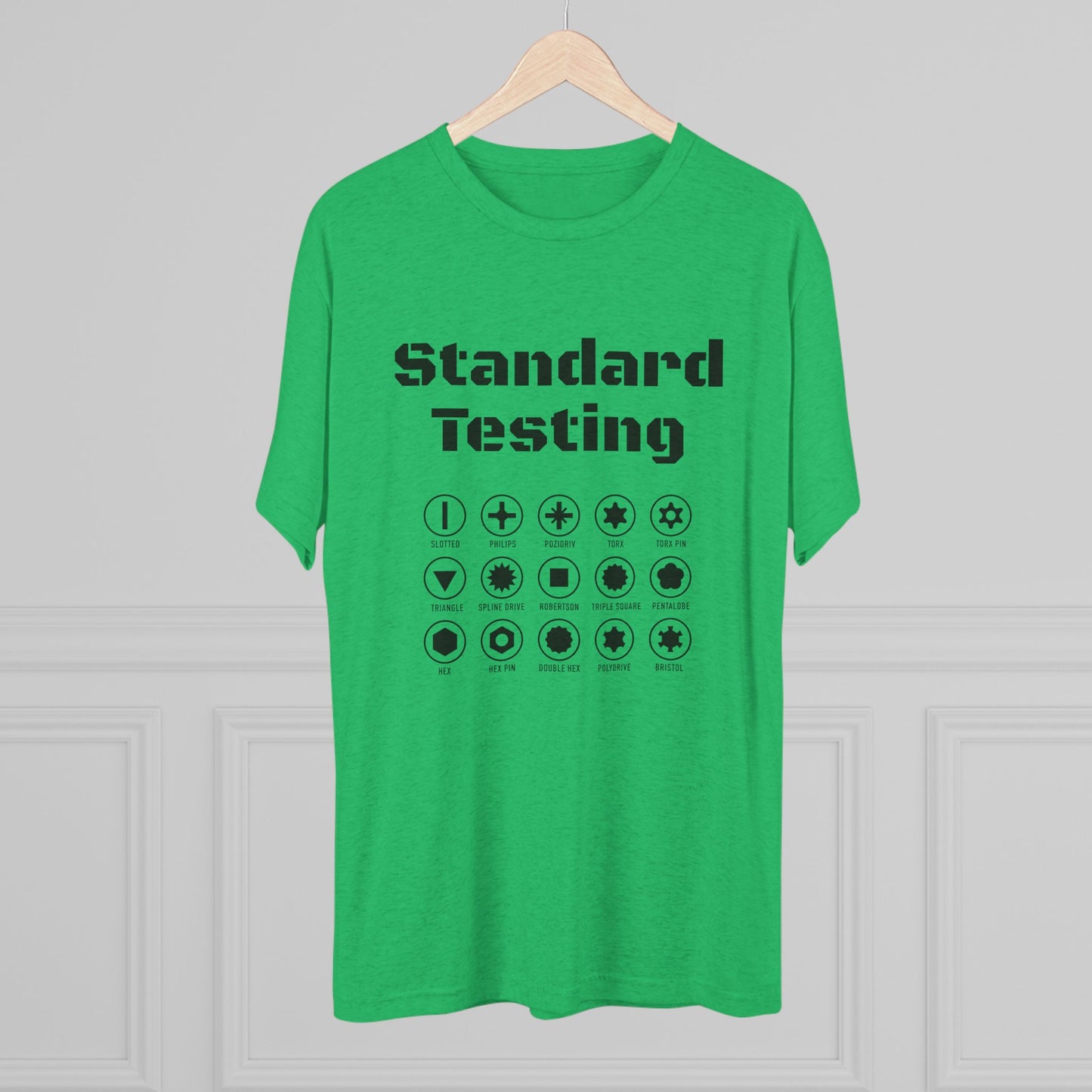 Standard Testing "Drill Bits" Tri-Blend Crew Tee