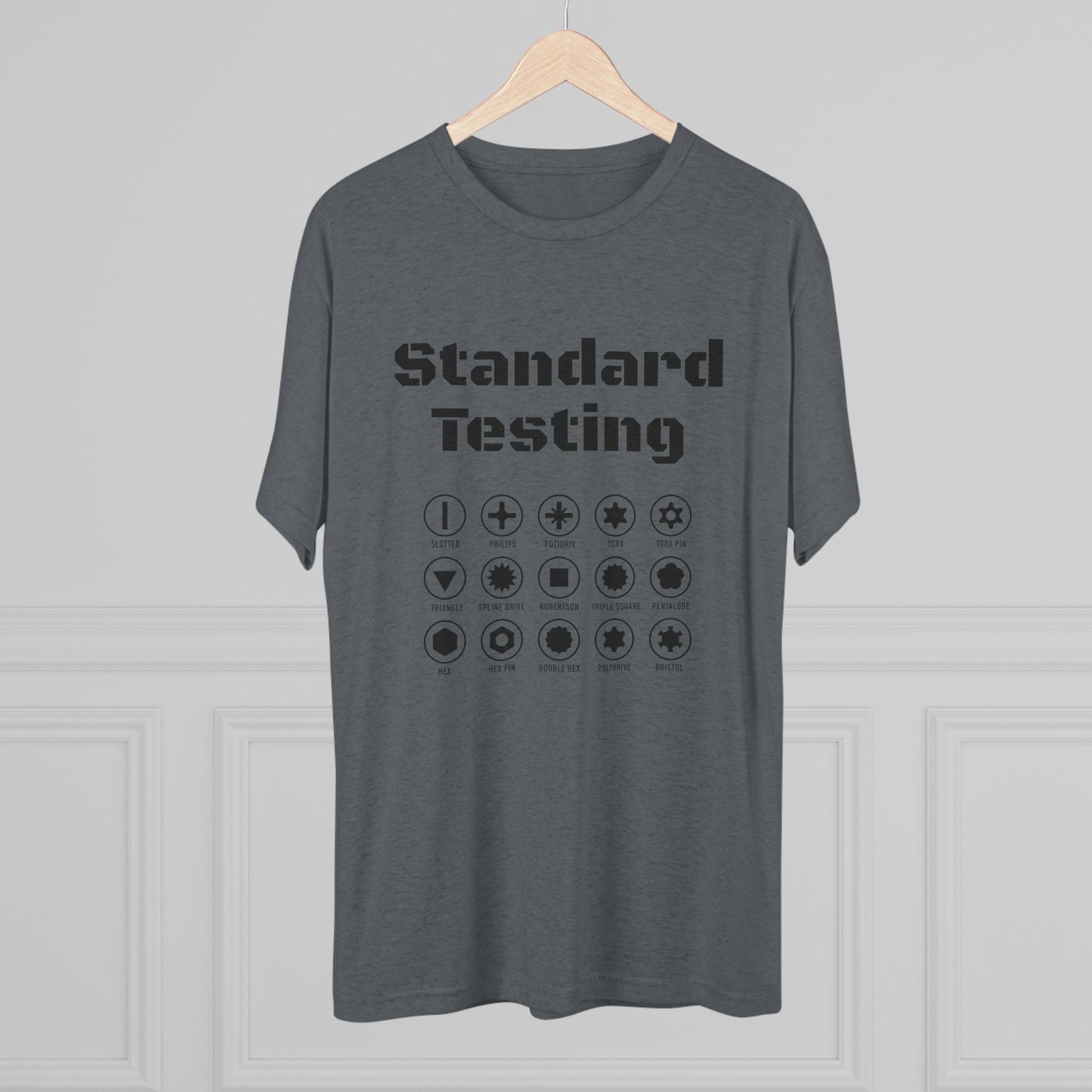 Standard Testing "Drill Bits" Tri-Blend Crew Tee